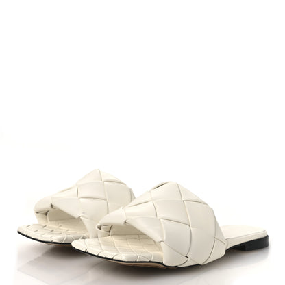 Bottega Veneta Nappa Maxi Intrecciato Lido Flat Sandals 37 Wax 4 of 11