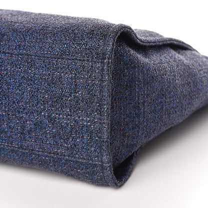 Chanel Lurex Canvas Large Deauville Tote Navy Blue 9 of 10