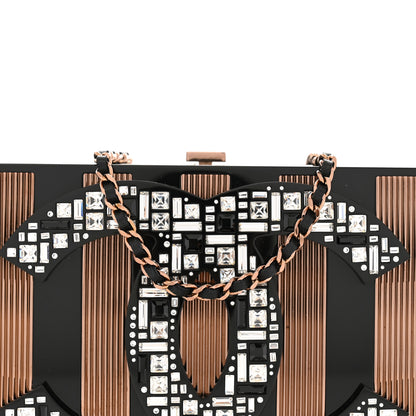 Chanel Plexiglass Crystal CC Minaudiere Clutch Black Copper 8 of 12