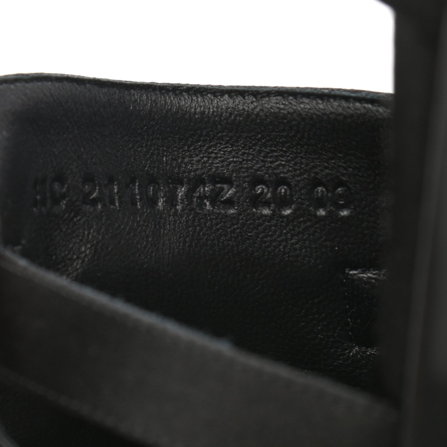 Velvet Goatskin Calas Sandals 38.5 Black