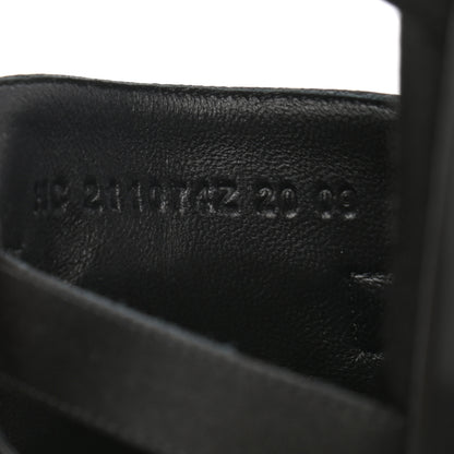 Hermes Velvet Goatskin Calas Sandals 38.5 Black 8 of 9