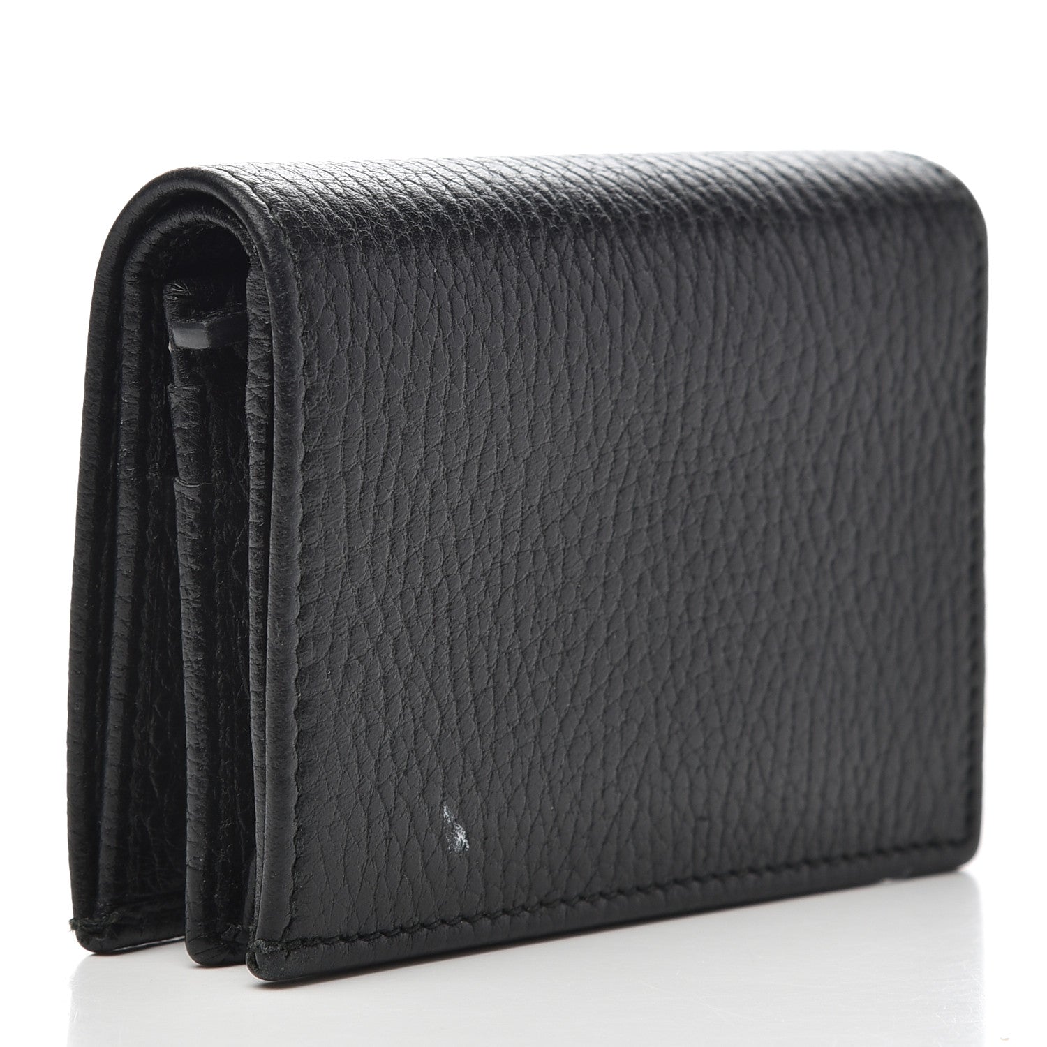 Gucci Pebbled Calfskin Butterfly Card Case Black 3 of 11