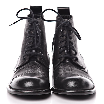 Louis Vuitton Calfskin Grained Winter Feel Ankle Boots 9 Black 2 of 10