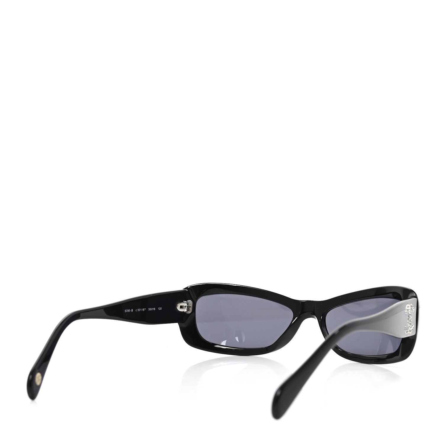 Chanel Crystal CC Logo Sunglasses 5095-B Black 4 of 7