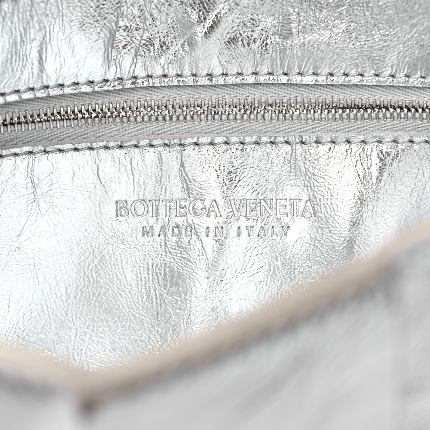 Metallic Lambskin Maxi Intrecciato Cassette Crossbody Bag Silver