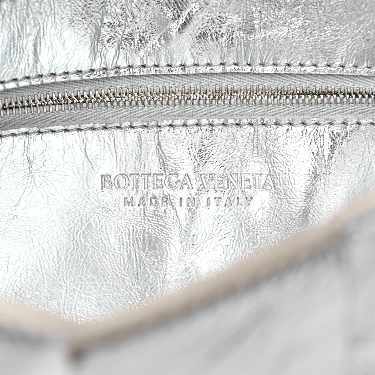 Bottega Veneta Metallic Lambskin Maxi Intrecciato Cassette Crossbody Bag Silver 6 of 9