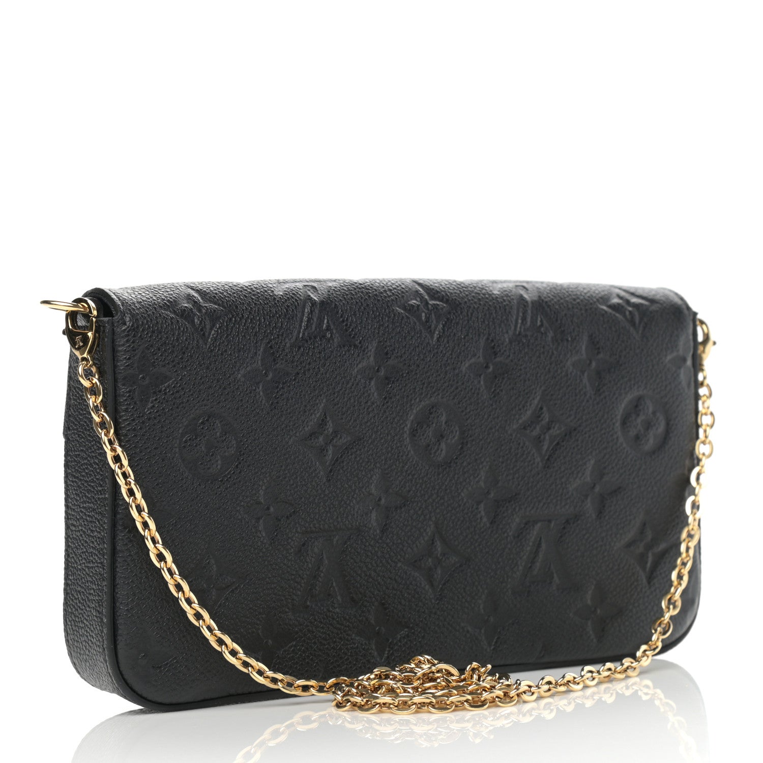 Louis Vuitton Empreinte Pochette Felicie Chain Wallet Black 3 of 12