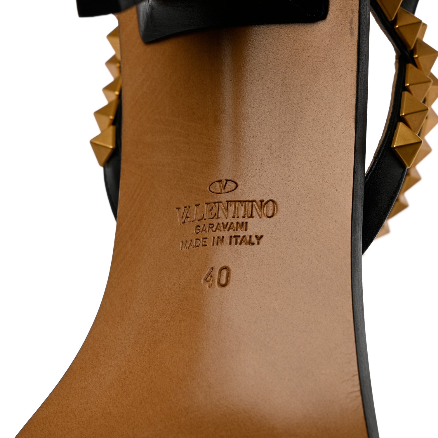 Valentino Garavani Calfskin Rockstud No Limit Mid-Heel Sandals 40 Black 8 of 11
