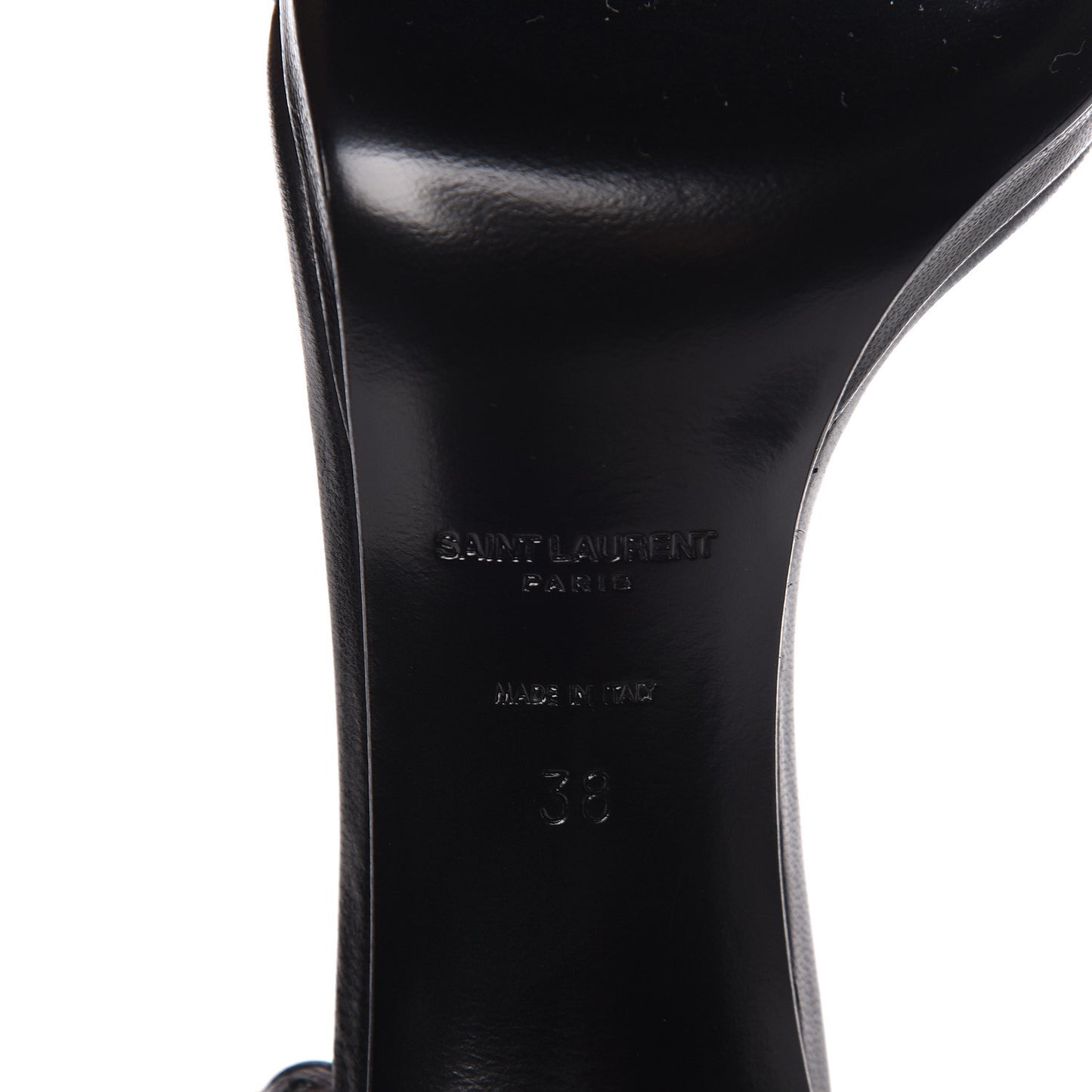 Calfskin Jane 80 Ankle Strap Sandals 38 Black