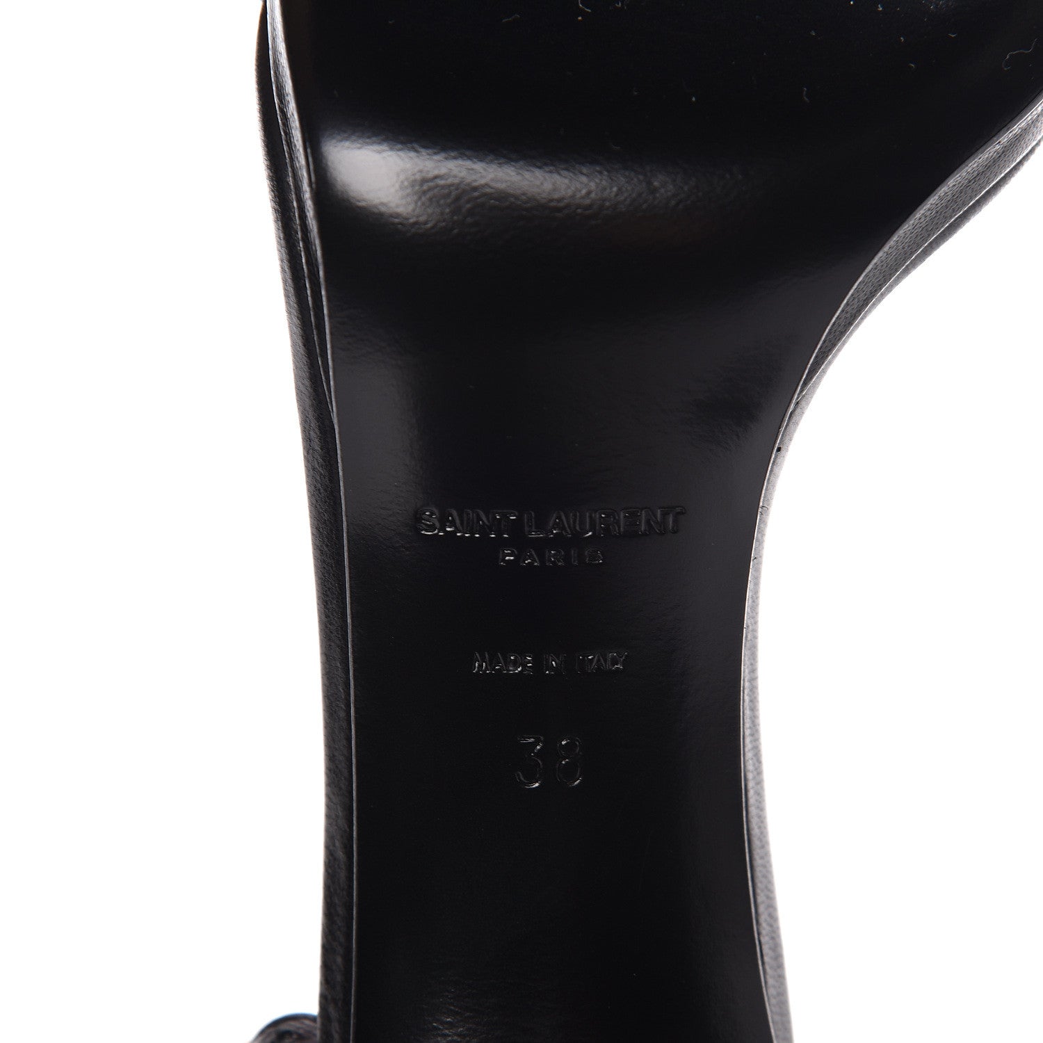 Saint Laurent Calfskin Jane 80 Ankle Strap Sandals 38 Black 7 of 11