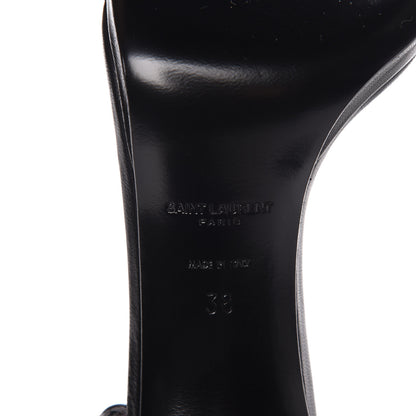Saint Laurent Calfskin Jane 80 Ankle Strap Sandals 38 Black 7 of 11