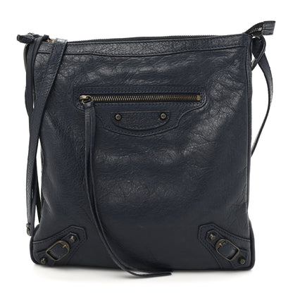 Balenciaga Agneau Classic Hardware Flat Crossbody Bleu Obscur 3 of 37