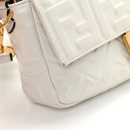 Fendi Nappa FF 1974 Embossed Baguette White 14 of 18
