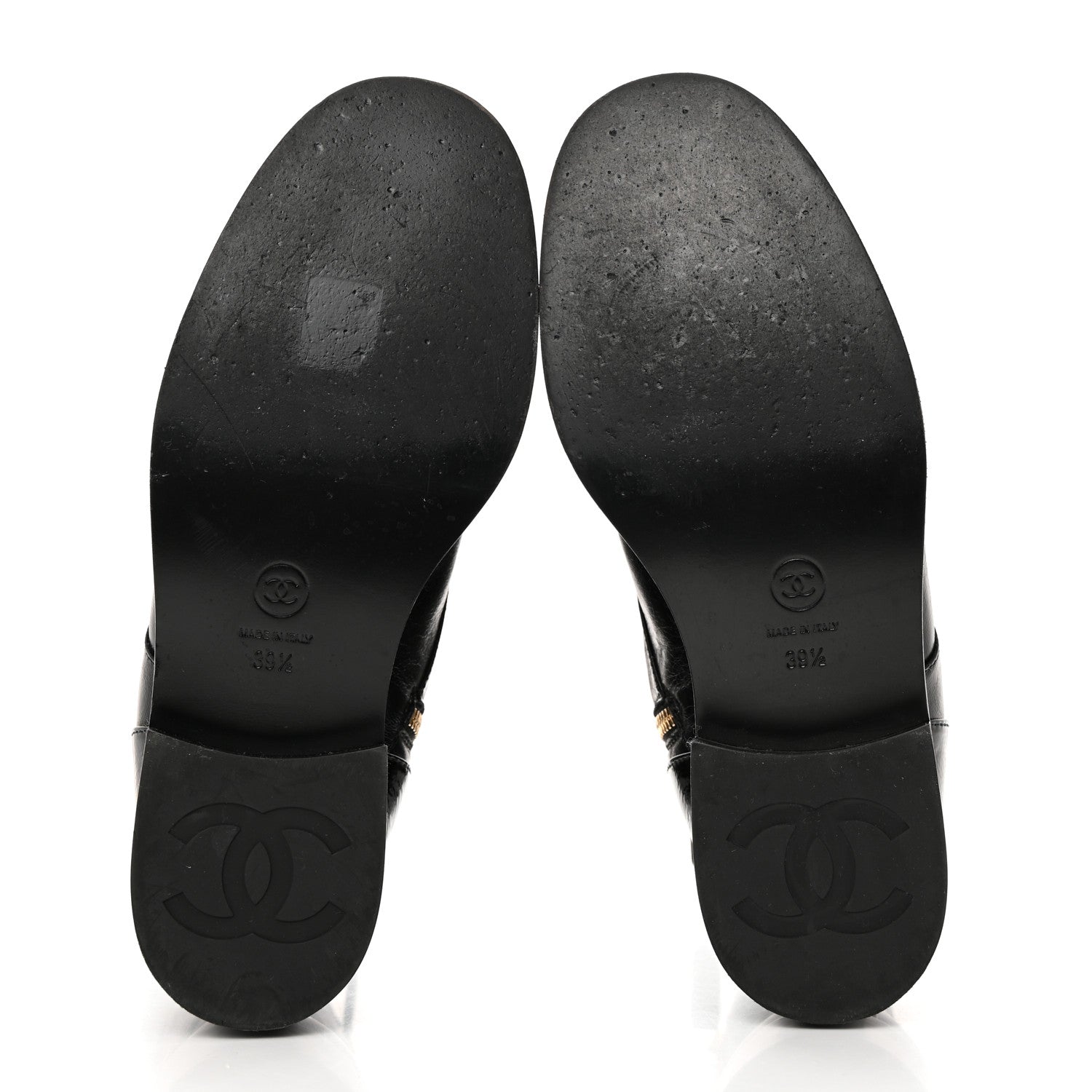Chanel Patent Cap Toe Lace Up Combat Boots 39.5 Black 5 of 8