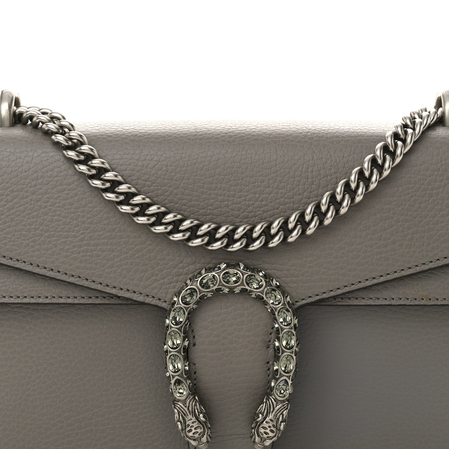 Gucci Pebbled Calfskin Small Dionysus Shoulder Bag Dusty Grey 8 of 12