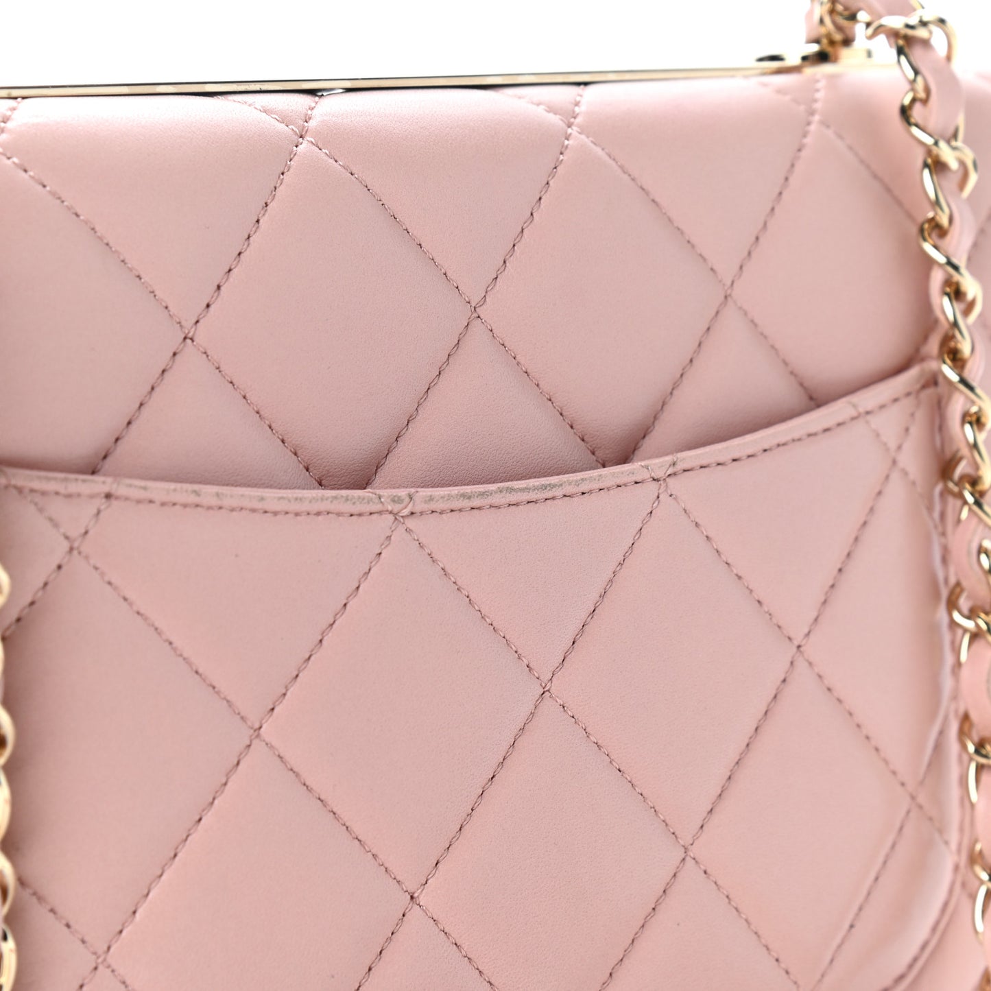 Lambskin Quilted Medium Trendy CC Flap Pink