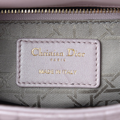 Christian Dior Metallic Lambskin Cannage Mini Lady Dior Lotus 8 of 11