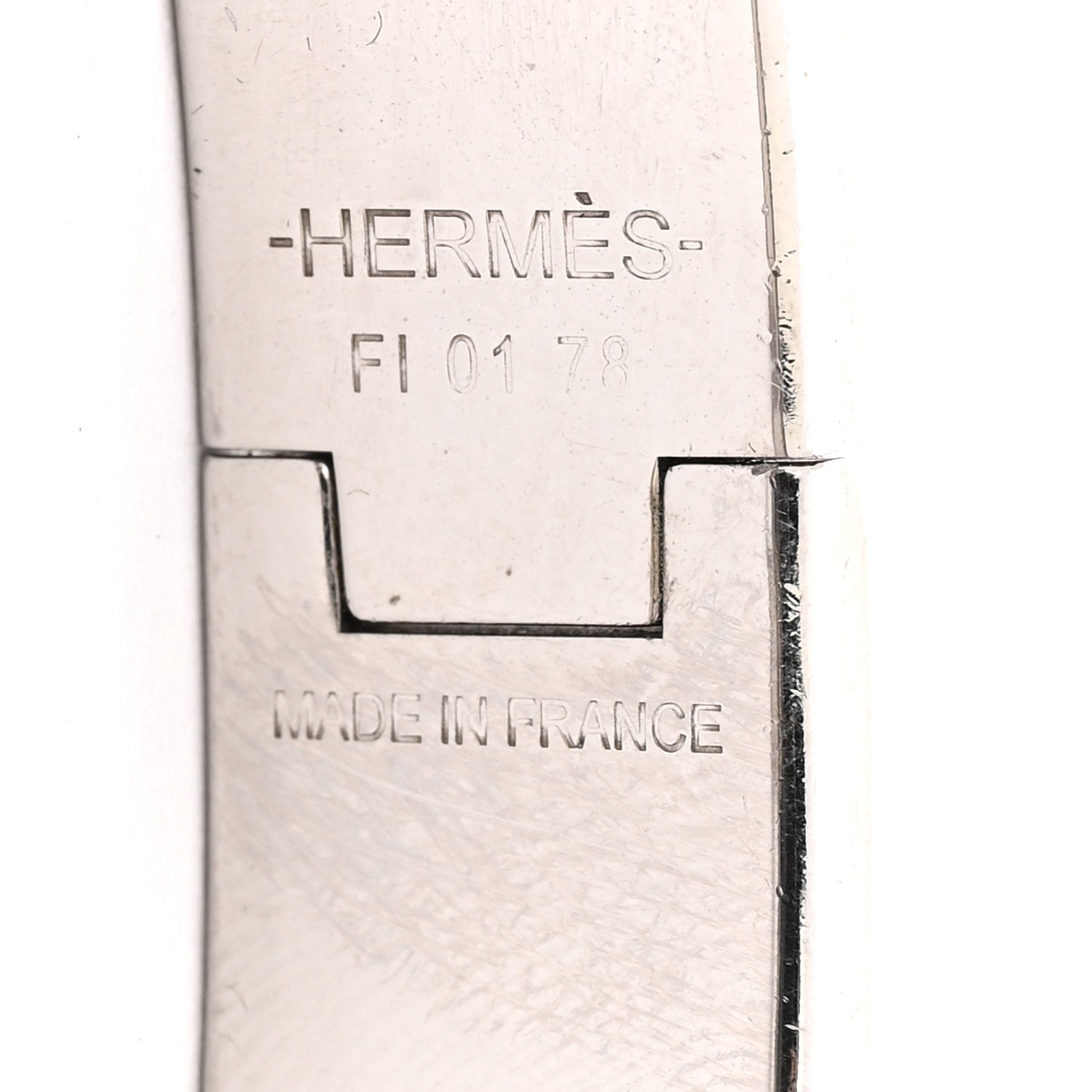 Hermes Matte Enamel Narrow Clic Clac HH Bracelet T4 Etain 4 of 5