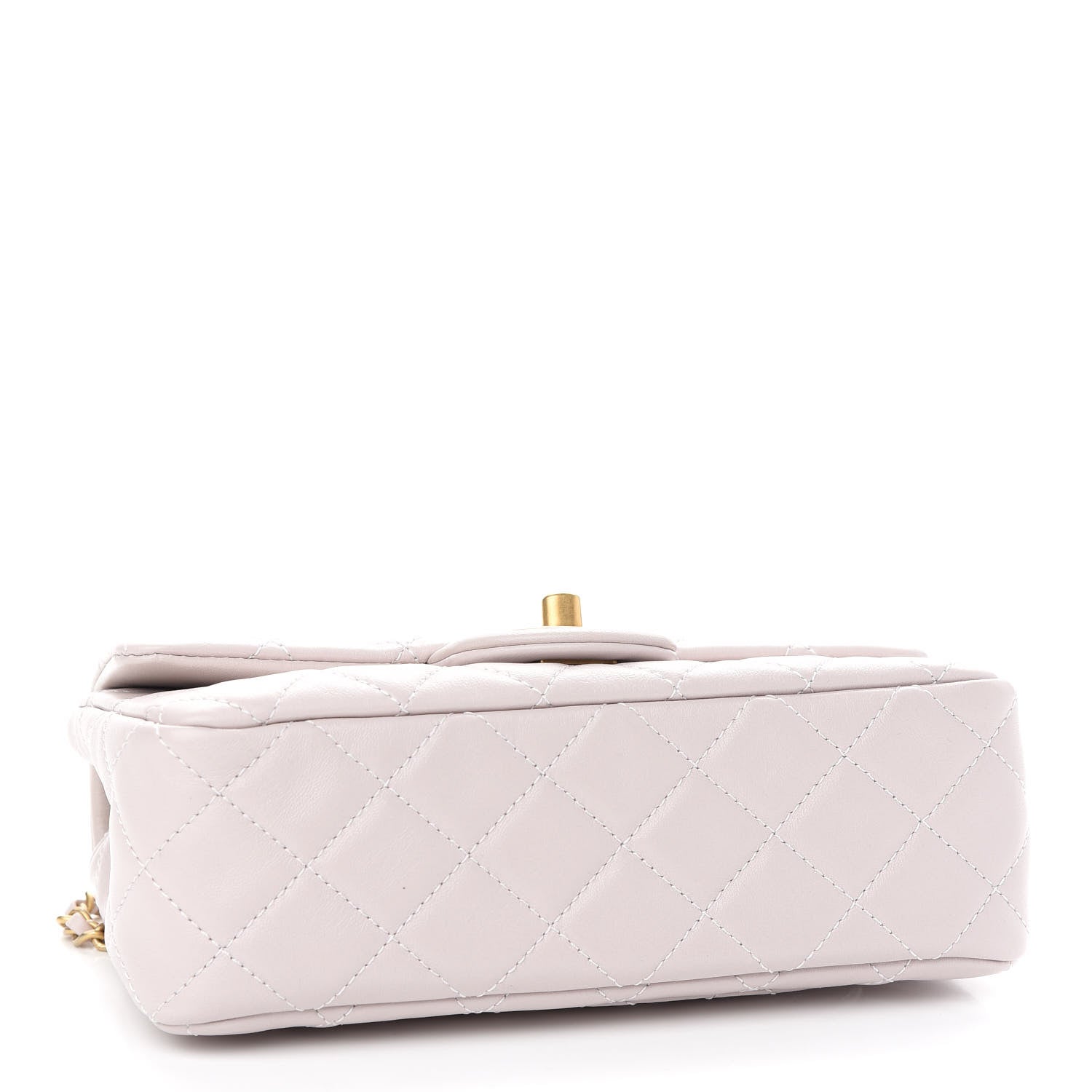 Chanel Lambskin Quilted Mini Rectangular Pearl Crush Flap Light Purple 4 of 9