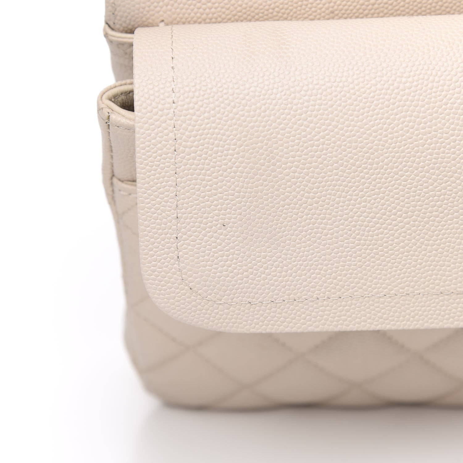 Chanel Caviar Quilted Medium Double Flap Light Beige 11 of 16