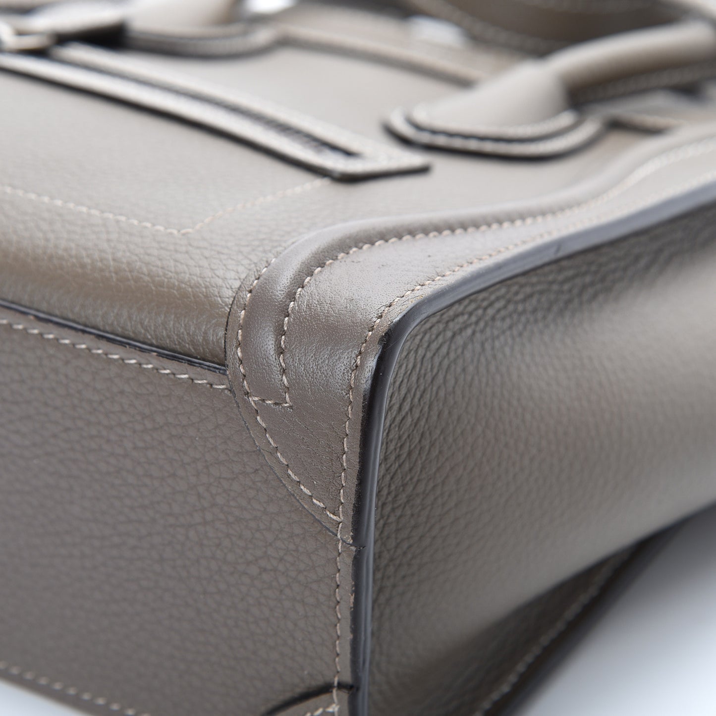 Drummed Calfskin Nano Luggage Souris