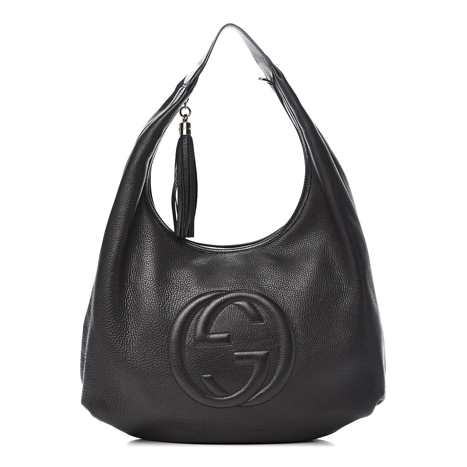 Gucci Pebbled Calfskin Soho Hobo Black 1 of 10