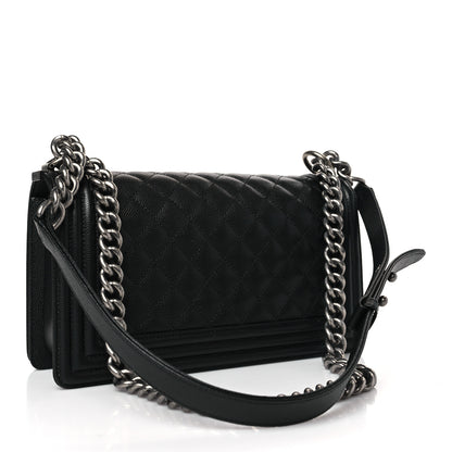 Chanel Caviar Quilted Medium Boy Flap Black 3 of 9