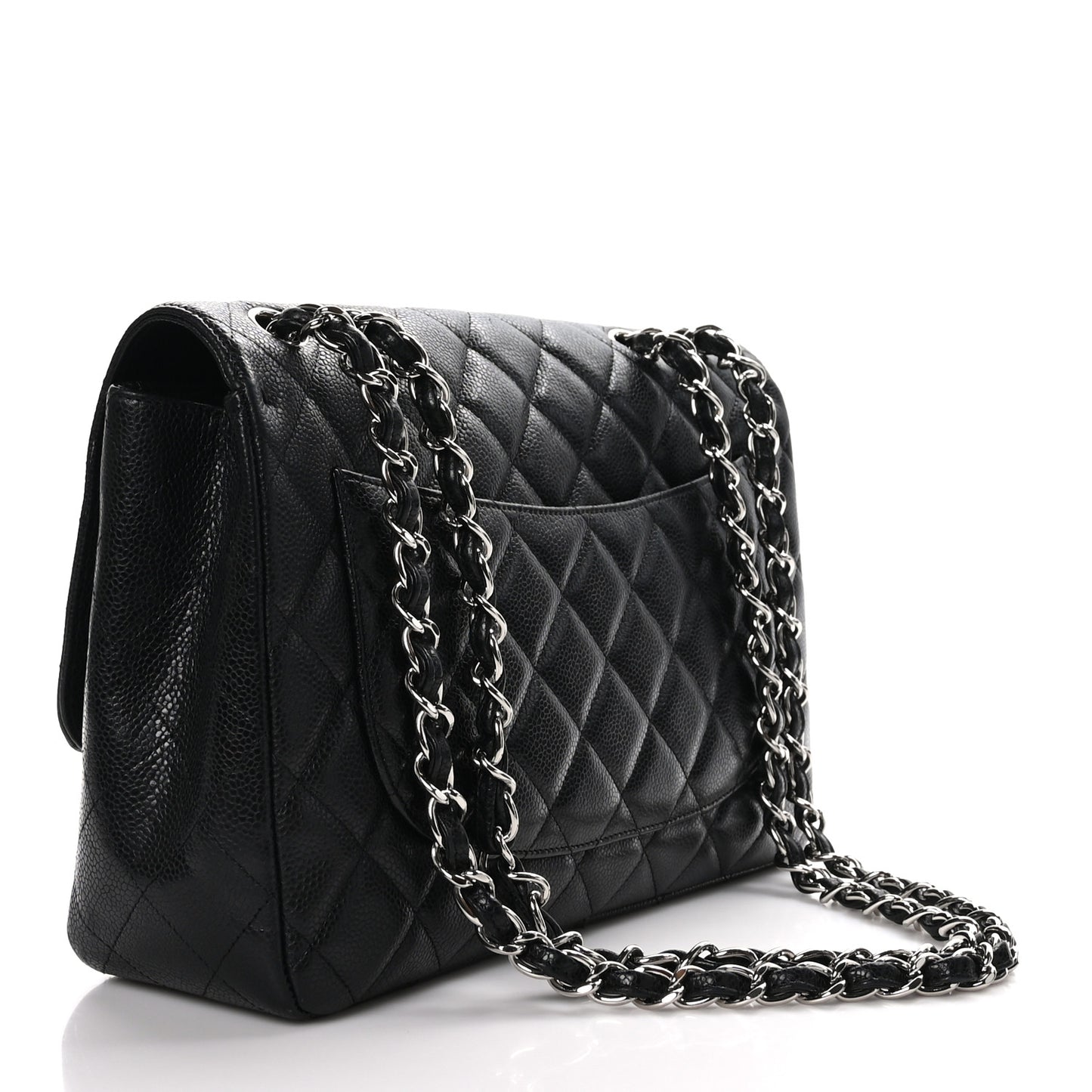 Caviar Quilted Jumbo Single Flap Black