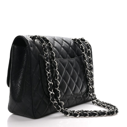 Chanel Caviar Quilted Jumbo Single Flap Black 3 of 10