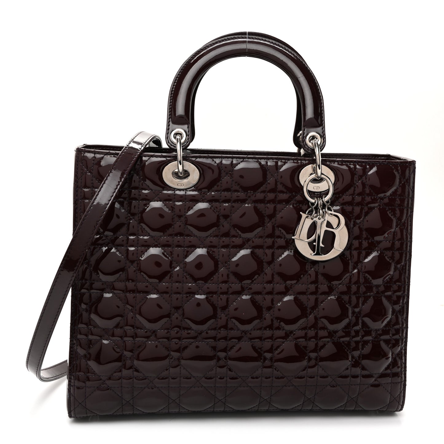 Patent Cannage Large Lady Dior Violet Purple