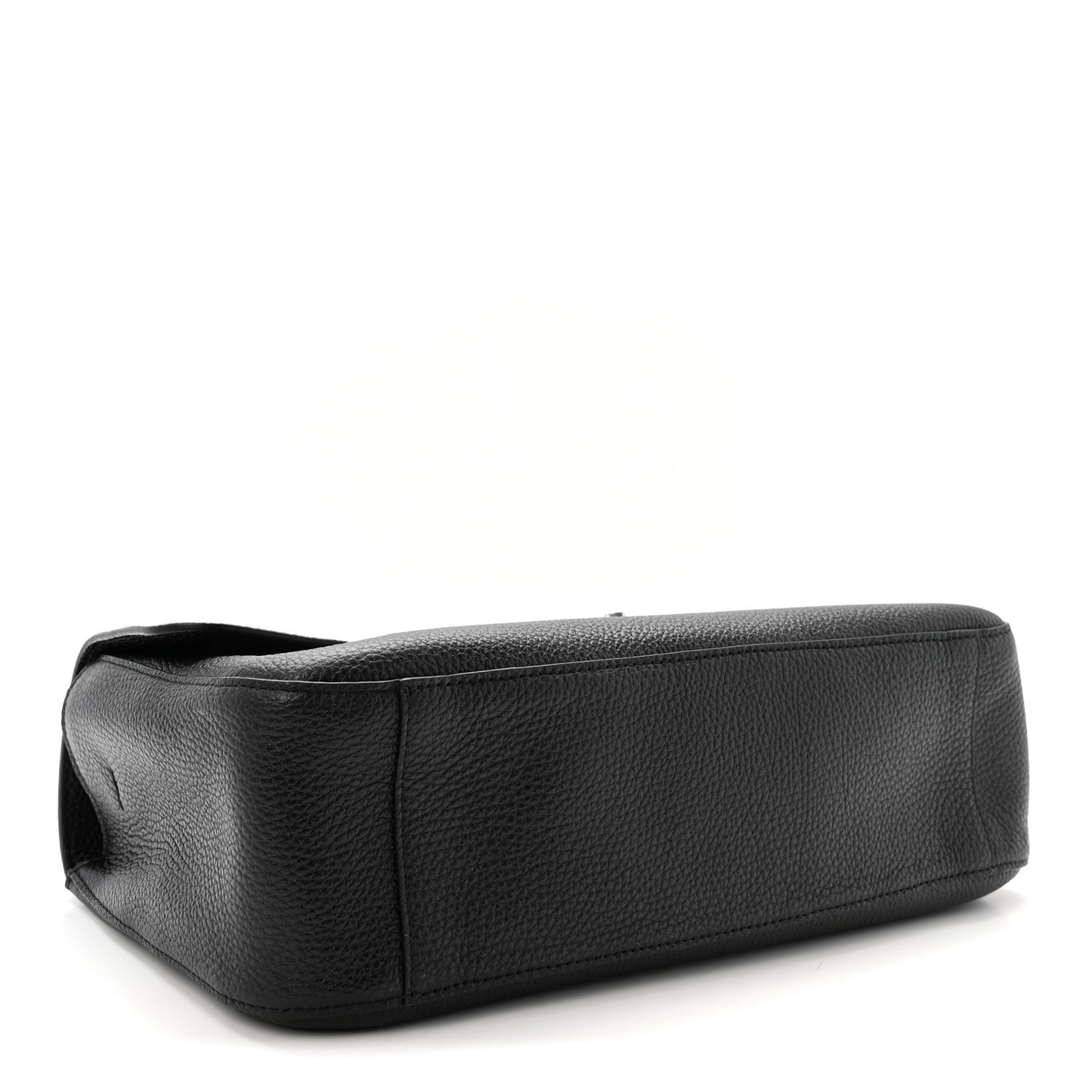 Grained Calfskin Small Souplissimo Maxi Flap Black