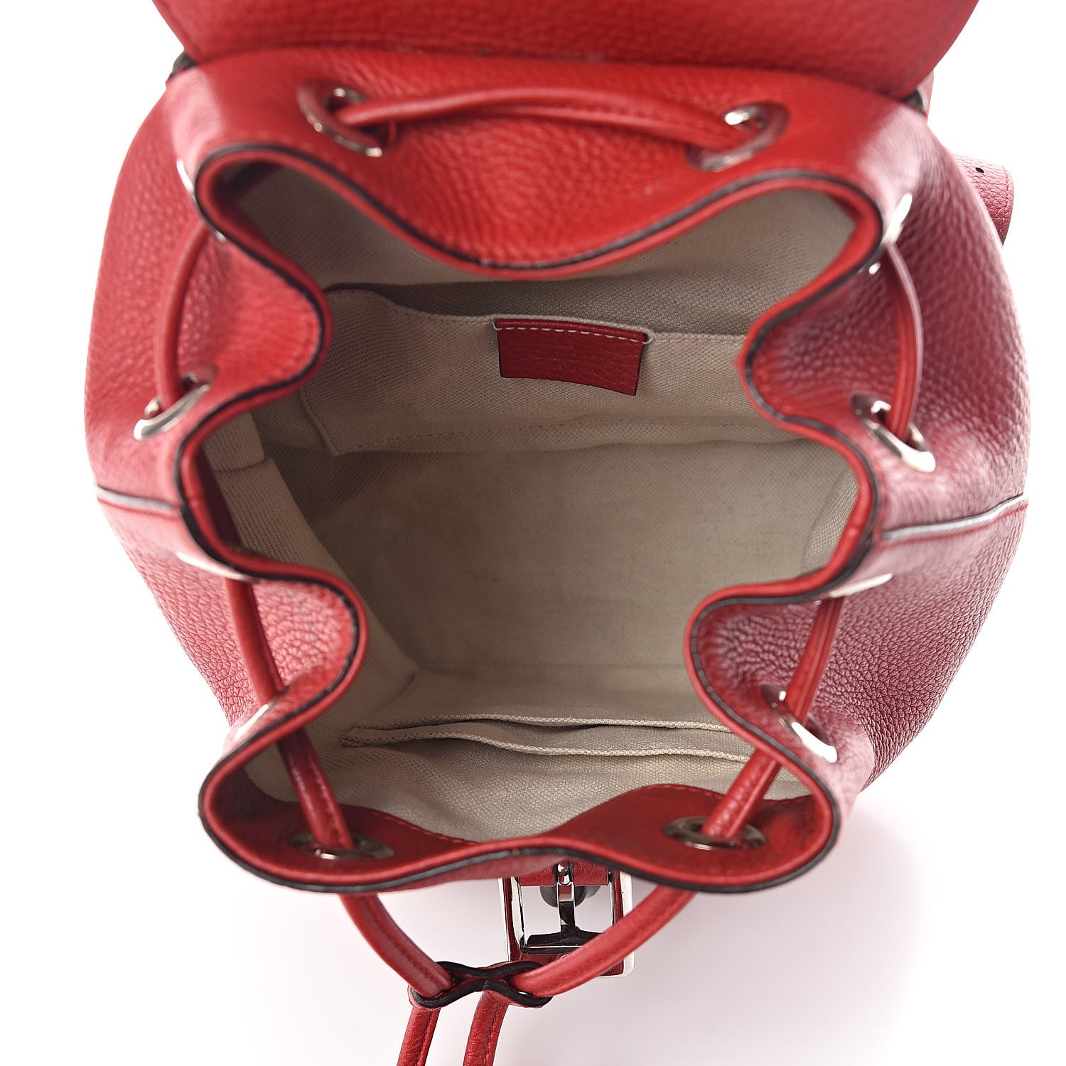 Gucci Calfskin Small Bamboo Backpack Red 5 of 9