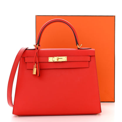 Hermes Epsom Kelly Sellier 28 Rouge de Coeur 11 of 11