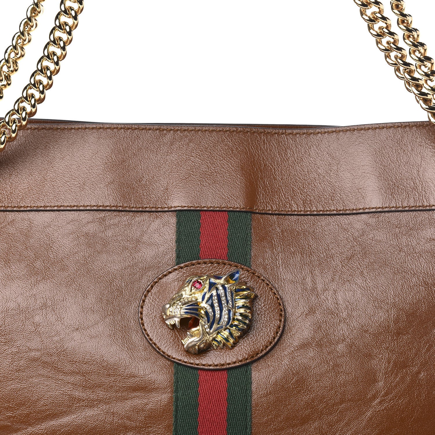 Gucci Calfskin Large Rajah Chain Tote Cuir 11 of 11