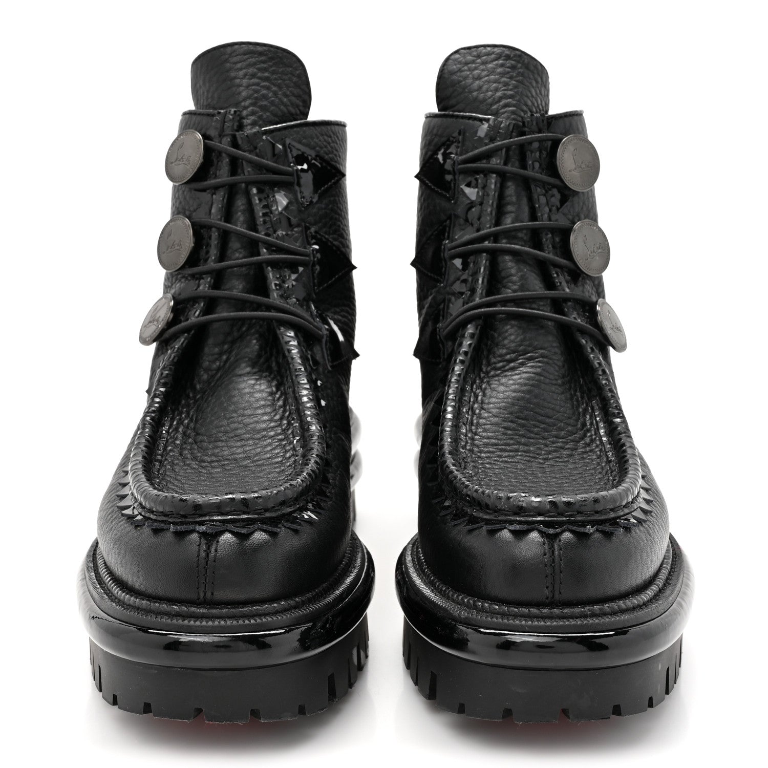 Christian Louboutin Grained Calfskin Pole Sweed Flat Boot 35.5 Black 2 of 10