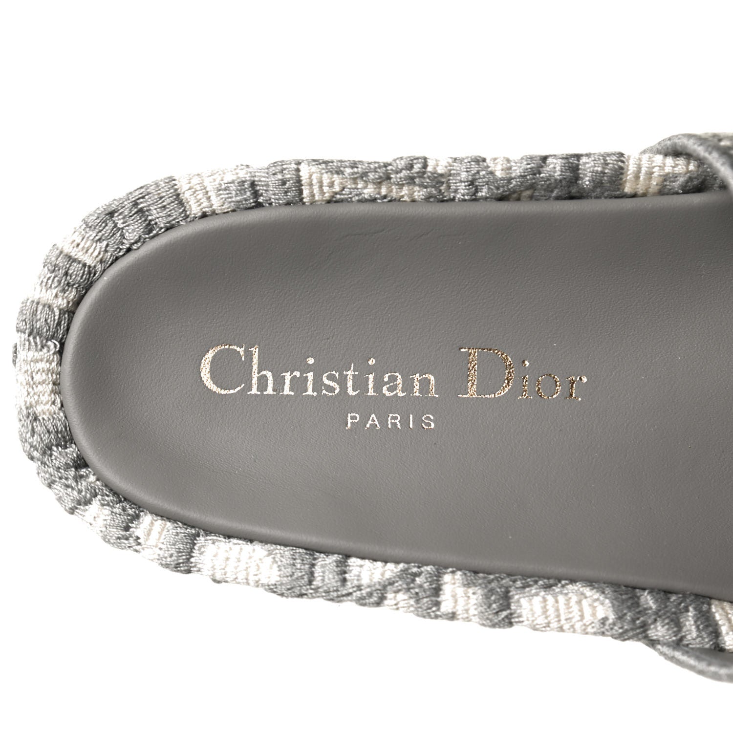 Christian Dior Oblique D-Way Platform Slide Sandals 36 Grey 9 of 10