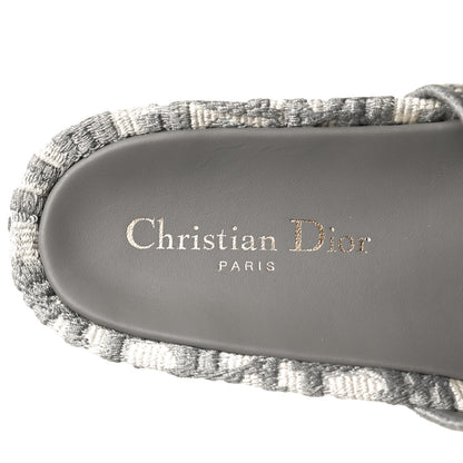 Christian Dior Oblique D-Way Platform Slide Sandals 36 Grey 9 of 10