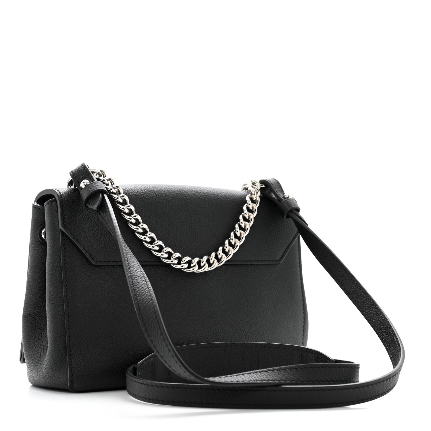 Louis Vuitton Calfskin Lockme II Chain Bag BB Black 3 of 9