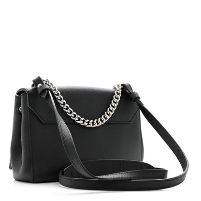 Louis Vuitton Calfskin Lockme II Chain Bag BB Black 3 of 9