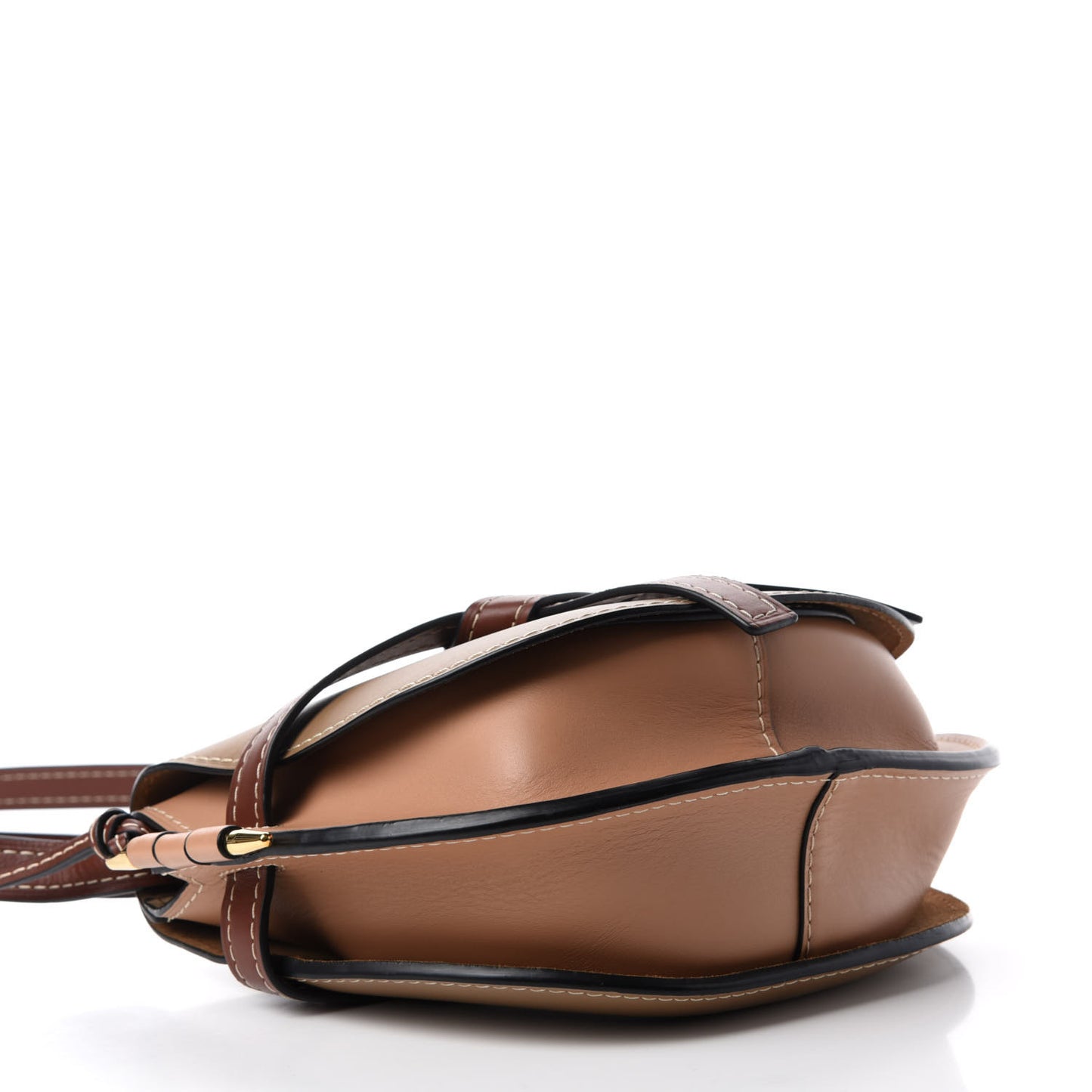 Calfskin Small Gate Crossbody Bag Taupe