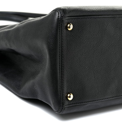 Chanel Calfskin Cerf Executive Shopper Tote Black 9 of 27