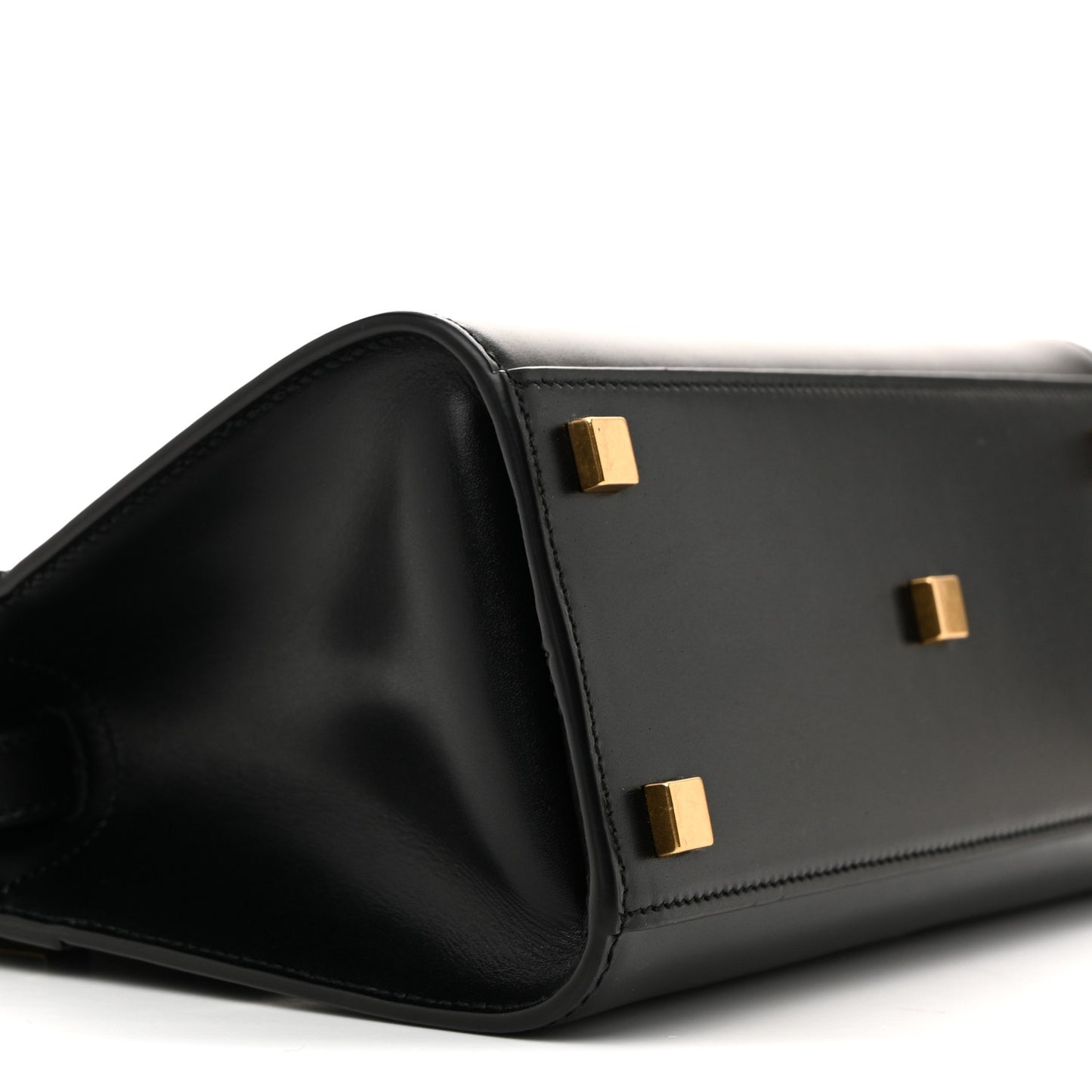 Smooth Calfskin Manhattan Nano Shopper Tote Black
