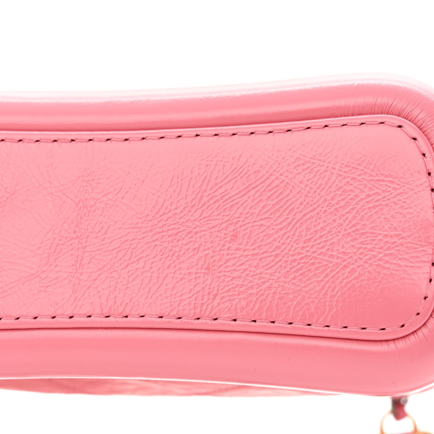 Aged Calfskin Quilted Small Gabrielle Logo Hobo Rose