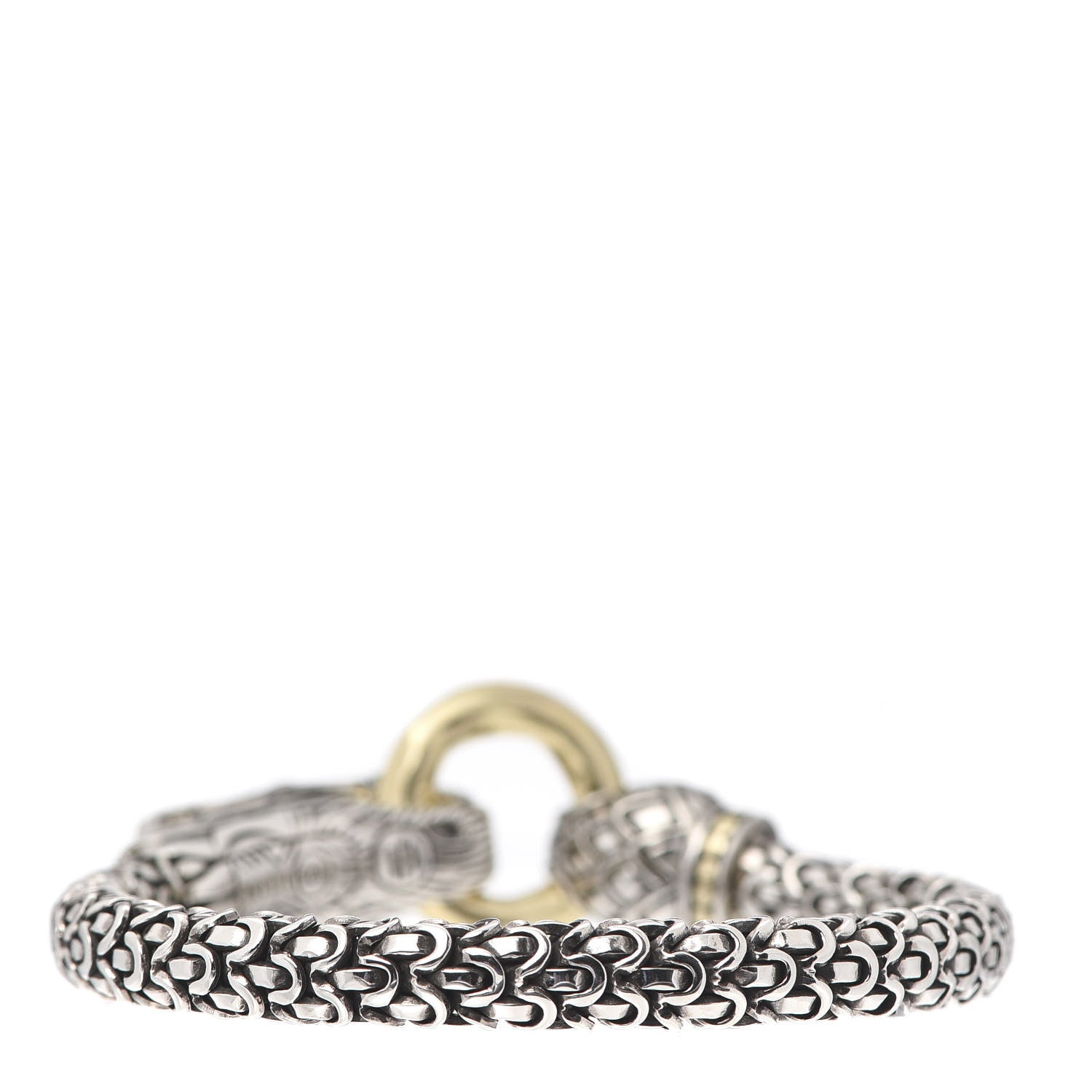 John Hardy Sterling Silver 18K Yellow Gold 6mm Naga Dragon Bracelet 4 of 5