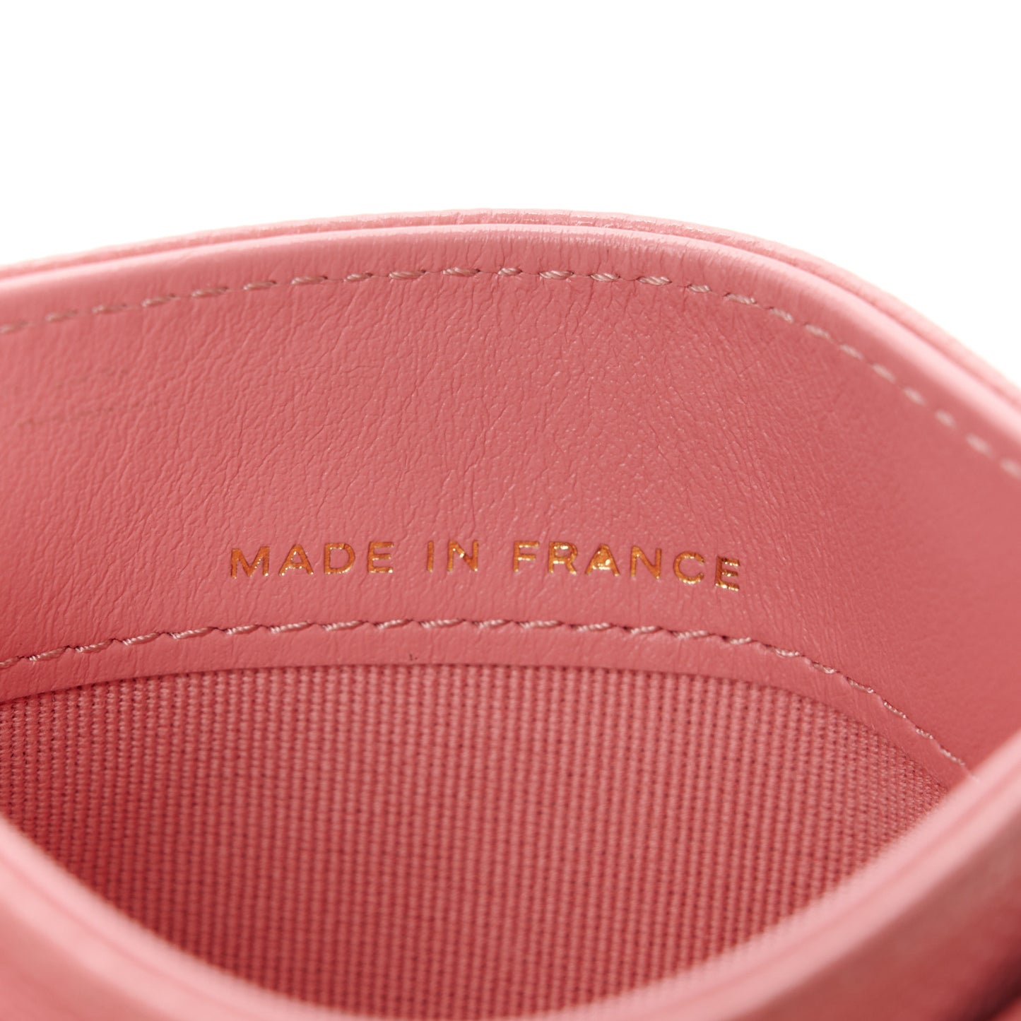 Caviar Quilted Card Holder Pink