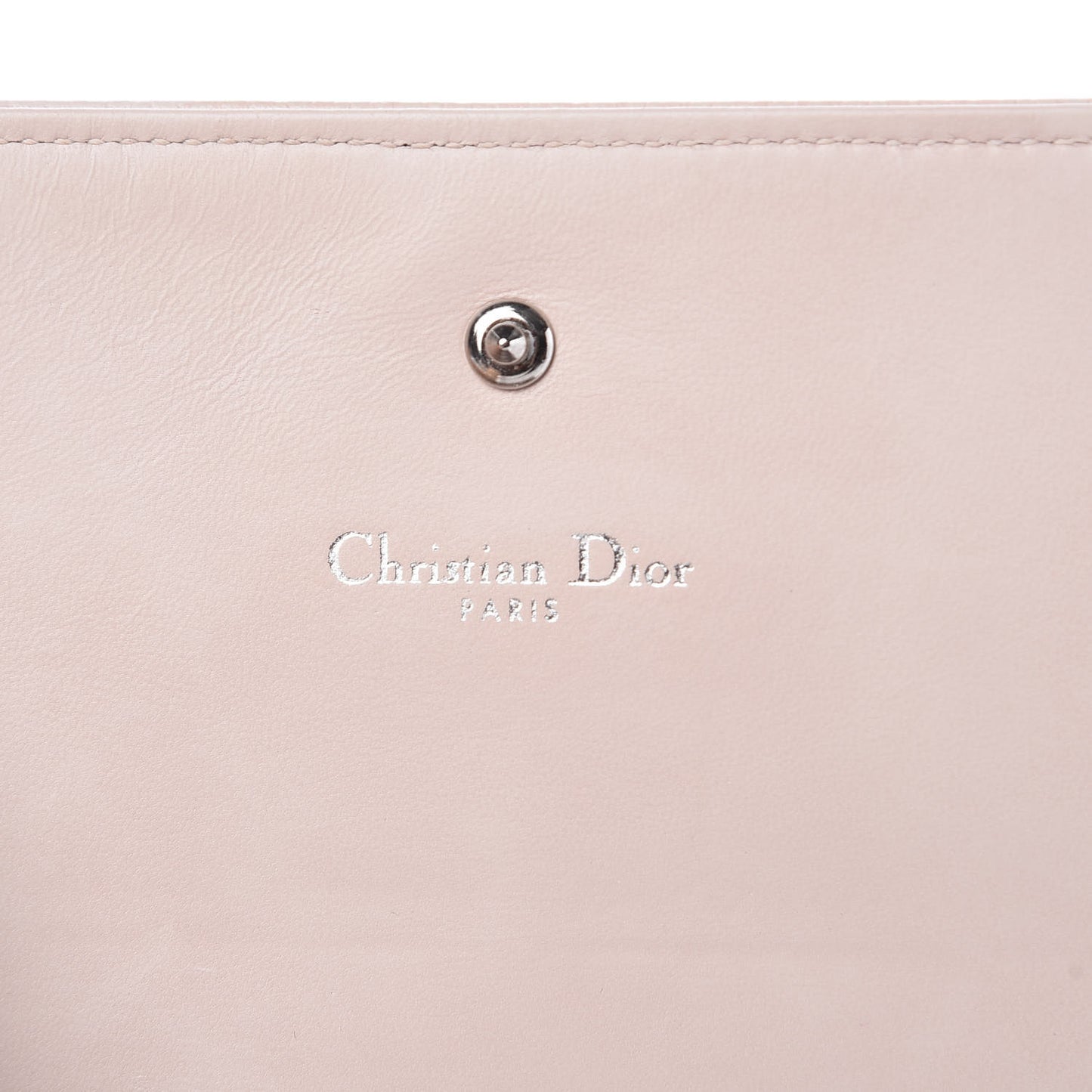 Grained Calfskin Diorama Croisiere Chain Wallet Rose Poudre