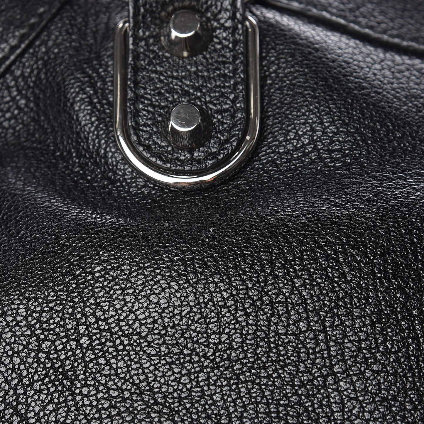 Chevre Silver Metallic Edge Hardware Velo Black