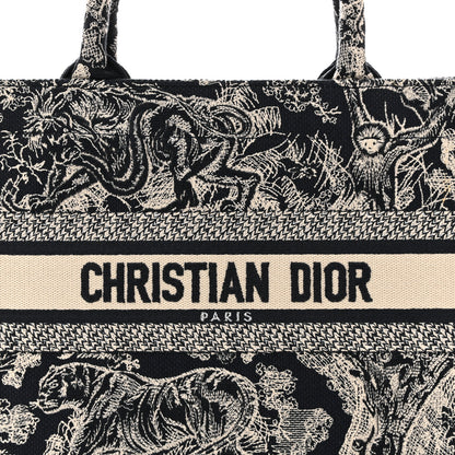 Christian Dior Canvas Embroidered Small Dioriviera Toile De Jouy Book Tote Blue 8 of 11