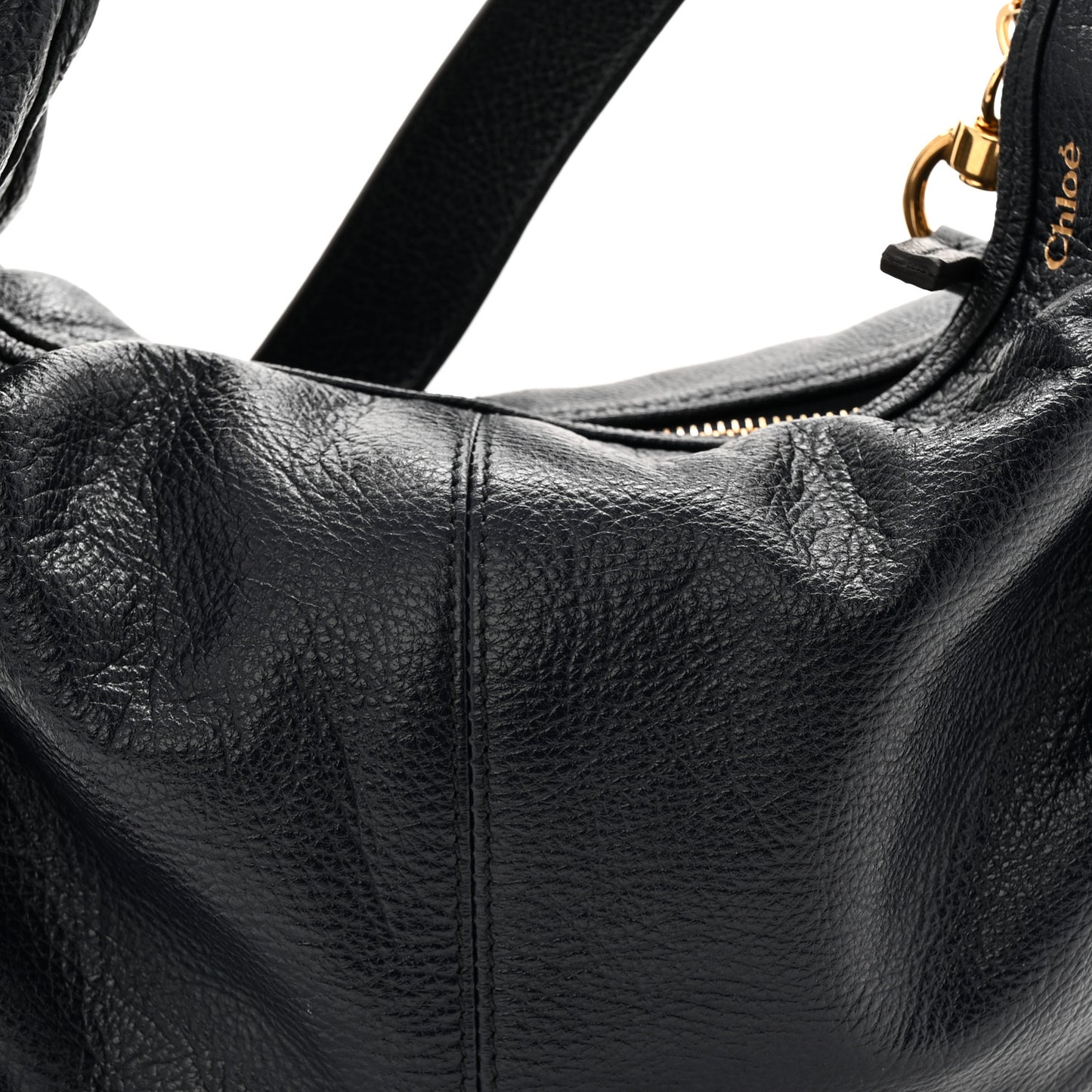 Shiny Grained Calfskin Small Bracelet Hobo Bag Evening Blue