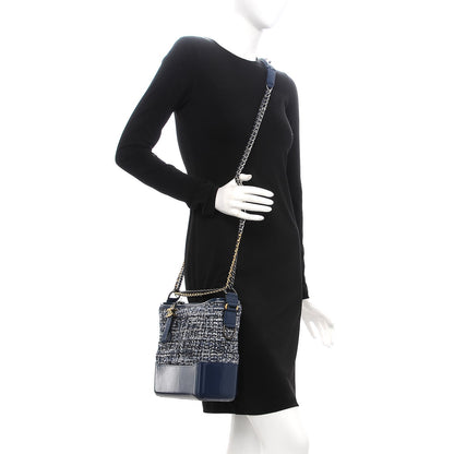 Chanel Tweed Calfskin Medium Gabrielle Hobo Blue 2 of 8